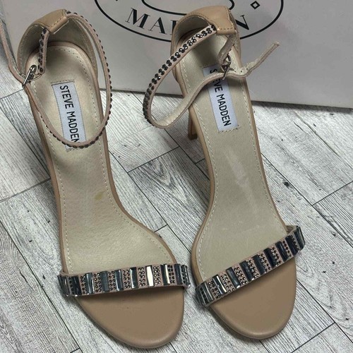 Steve Madden | Suzzana Embellished Stiletto High Heels | Natural | 8.5 - Picture 2 of 10