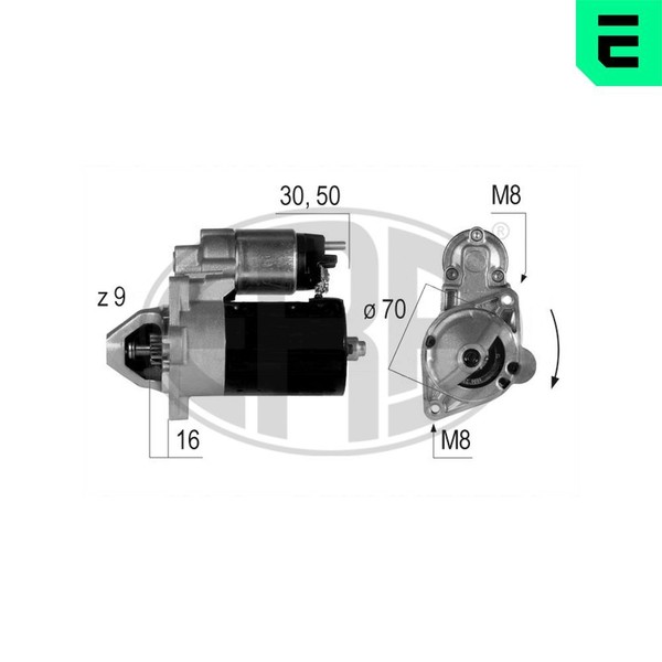 ERA Anlasser Starter 1.0Kw FüR Smart City-Coupe Fortwo Coupe Cabrio 220214A-image