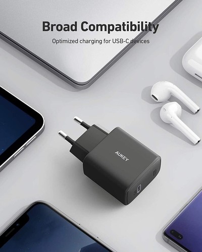 608119200306 AUKEY PA-F1S Swift Ladegerät für Mobilgeräte Schwarz 1xUSB C Power - Bild 3 von 5