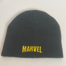 Marvel Hat Cap Beanie Toque Spell Out Black Yellow Adult OSFM Comic Wolverine