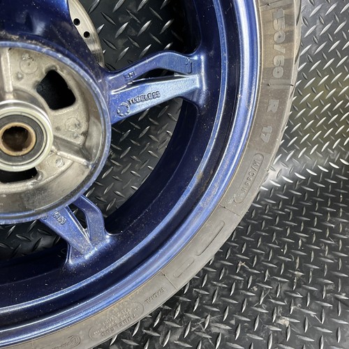♻️ BMW G310R 2019 - REAR WHEEL / RIM & TYRE & BRAKE DISC ♻️ Blue - Picture 12 of 13