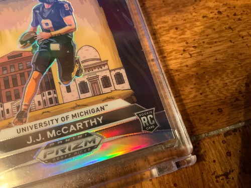 2024 Panini Prizm Draft Picks JJ McCARTHY On Campus PRIZM RC CASE HIT - Picture 7 of 14