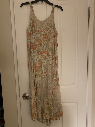Intimately Free People First Date Print Sleeveless Maxi Dress Sweet Tea Combo S - Picture 3 of 9