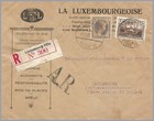 Luxembourg - 1928 2F Brown Esch Domestic Registered A.R. Cover-Prifix cv €62.50