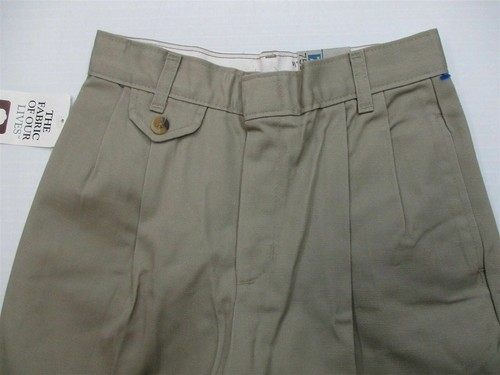 new SCHOOL APPAREL Pants Youth Girl's Size 10 Pleat Front Khaki Slacks W7751 - Picture 2 of 7