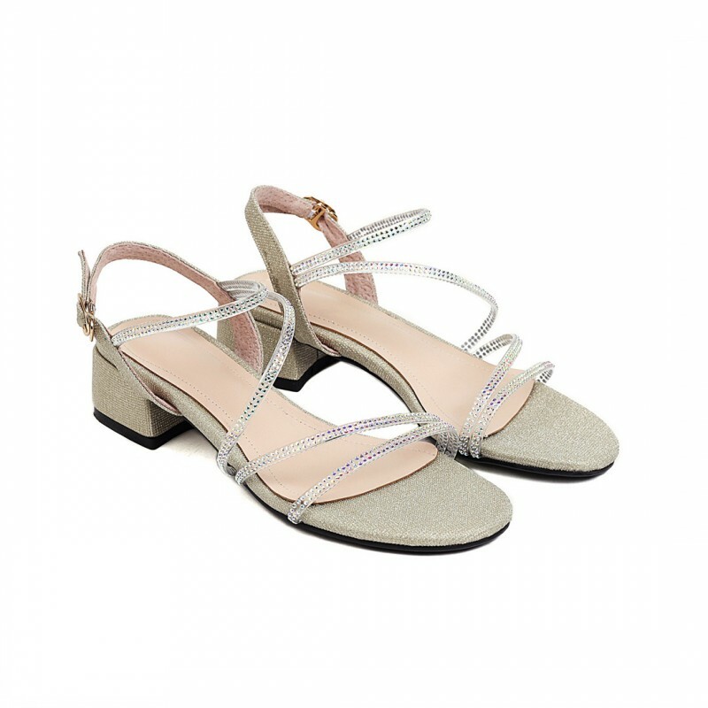 Ladies low clearance block heel sandals