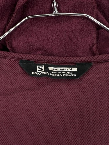SALOMON Burngundy Hooded Jacket Coat Women Size M - Picture 4 of 9