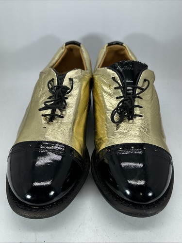 Rare McLean MC lean German Made Women’s Size 7 Golf Shoes Cleats Metallic Gold - Picture 4 of 24