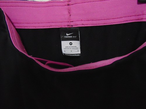 NIKE Therma Fit Fleece Lined Track Pants Black/With Pink Accent Women’s Medium - Picture 3 of 6