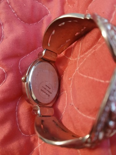 Women's Vivani Rhinestone Cuff Band Watch Working - Picture 5 of 5