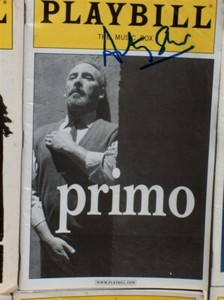 ANTHONY SHER SIGNED PRIMO in person BROADWAY PLAYBILL