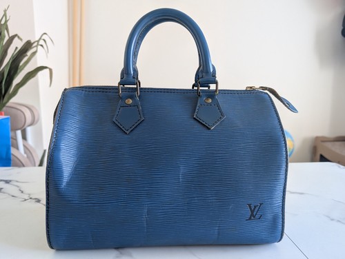 LOUIS VUITTON Epi Speedy 25 Hand Bag Toledo Blue M43015 LV Auth 250619 - Picture 3 of 24