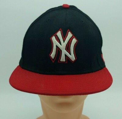Casquette New Era 59/Fifty NY Yankees Ajustée – Rouge/Noir – Taille 7 3/4