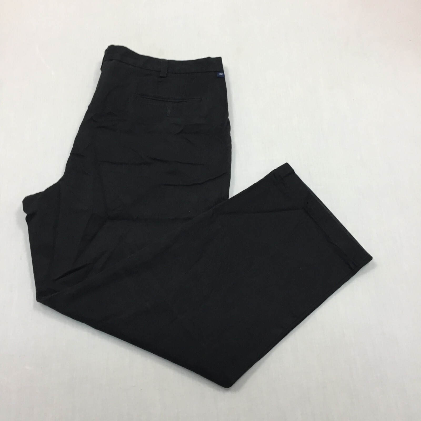 Dockers Chino Trousers Cotton Pants Straight Fit Mens Size 40W 30L Black