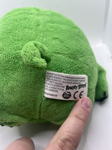 Peluche Angry Birds Pig verde raro Spin Master 2016 juguete de 8 pulgadas - Imagen 8 de 15