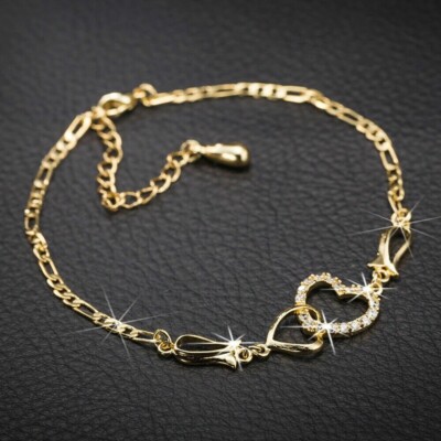 1.30CT Round Cut Diamond Lab-Created Women's Bracelet 14K Yellow Gold Plated