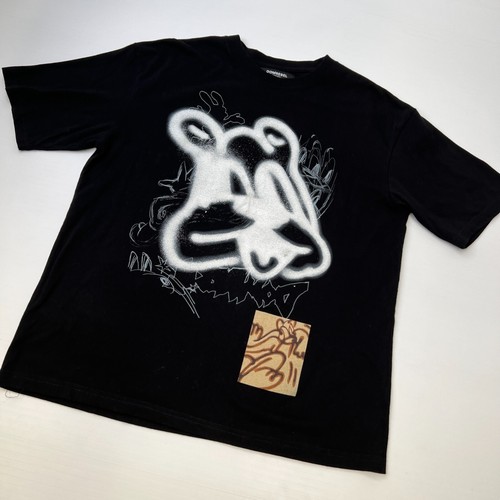 Domrebel Shirt Men Medium Short Sleeve Graffiti Black Logo Sketch Top Cruise + - Picture 2 of 13