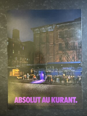 1996 ABSOLUT AU KURANT Vintage Print Ad Swedish Vodka Currant Flavored ADV-20