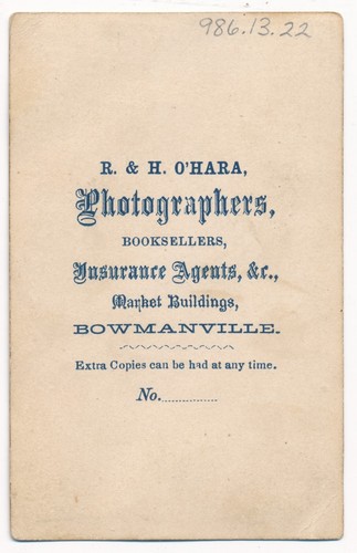 Balding Man R. & H. O'Hara Bowmanville Darlington Ontario CDV Portrait Photo - Imagen 2 de 2