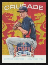 2015 Stars & Stripes KRISTOFER ARMSTRONG Crusade Red USA Baseball card #/99
