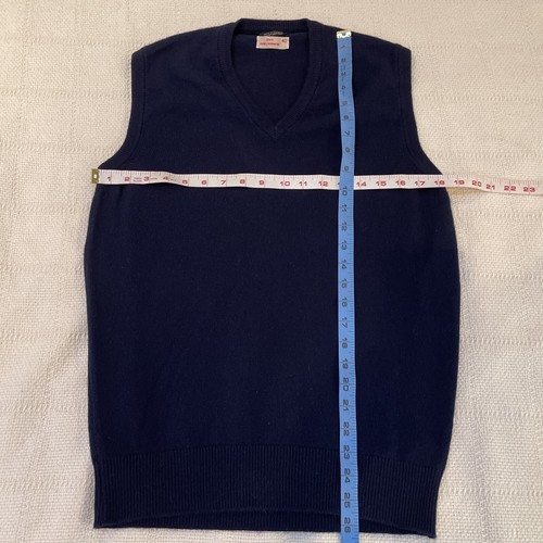 Vintage 100% Cashmere Navy Vest Brooks Brothers Size 40 - Picture 5 of 5