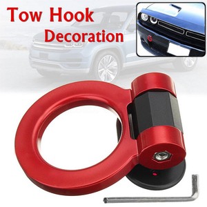 Red Rear Tow Towing Hook for Universal Car Auto Trailer Round Ring Towing Bars Trailer Hook Decoration