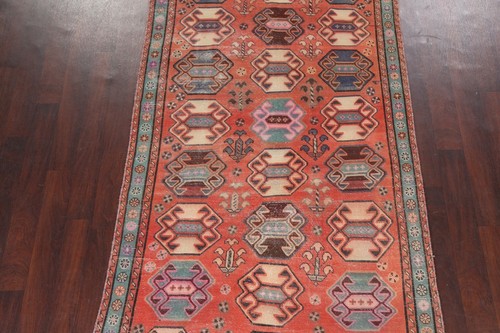 Antique Oriental Geometric Traditional Area Rug Hand-knotted Wool 5x9 ft Carpet - Picture 3 of 12