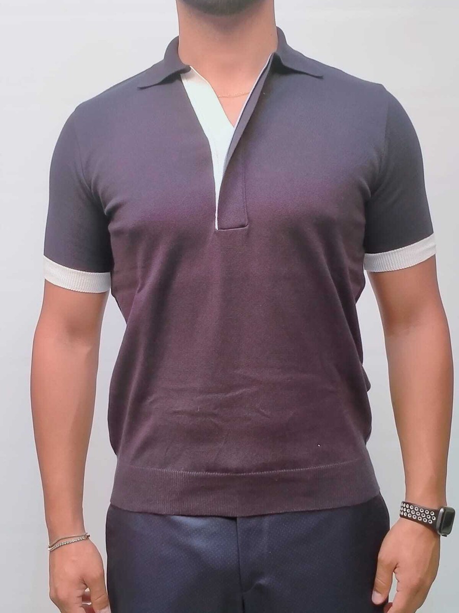 MAGLIA 169 00 30 POLO DANIELE ALESSANDRINI UOMO BLU