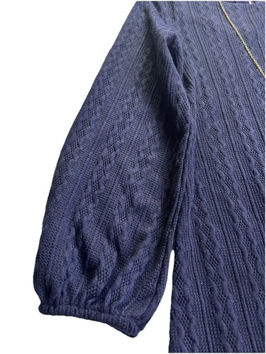 Rare Editions Girls Knit Picture Day Dress Navy Blue Soft Ribbed Size 16 NWOT - Picture 4 of 5