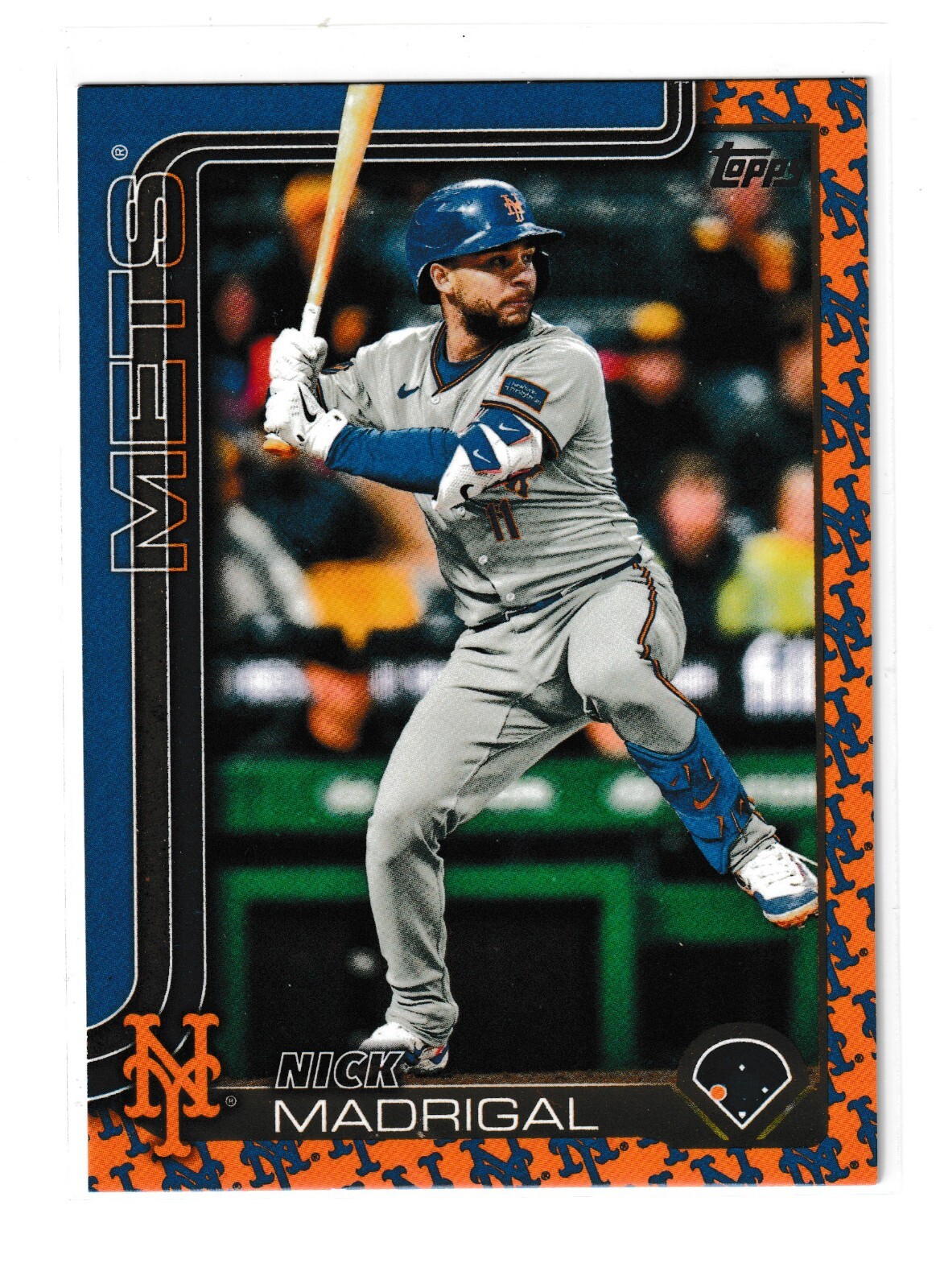 2025 Topps Team Color Border #355 Nick Madrigal New York Mets
