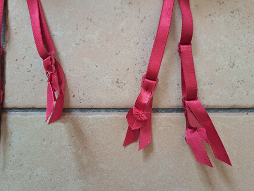 TOP! Corsage Mieder mit Schleifchen Schwarz Rot Spitze, Gr. 85 C - sehr gut - Bild 6 von 10