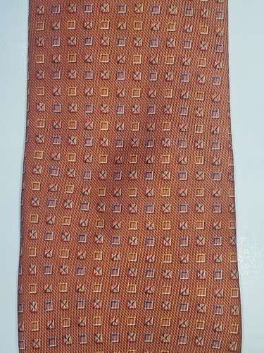 NAUTICA MENS TIE ORANGE WITH BLUE - Picture 8 of 8