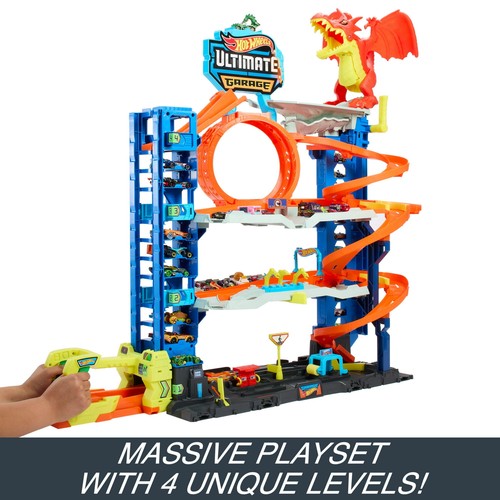 Hot Wheels City Ultimate Garage Playset with 2 Die-Cast Cars Storage for 50+ Car - Picture 3 of 5