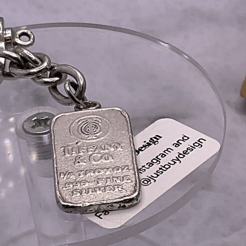 Tiffany and Co Keyring- Vintage Quarter Troy 999 Silver Keyring W/ Screw Fasten - Picture 17 of 24