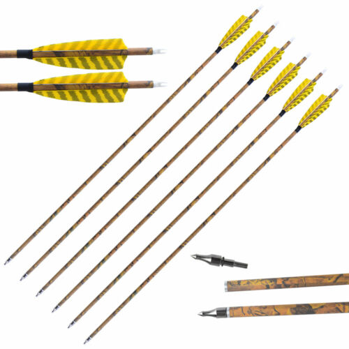 30" Carbon Arrows SP500 4'' Turkey Feather Screw Tips Points Archery Bow Hunting - Picture 8 of 14