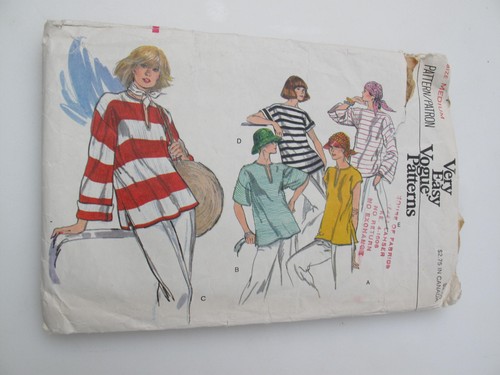 70er Vintage Roomy Shirt T-Shirt Vogue 9444 Easy Pattern Gr. MEDIUM Petite Cut (O)