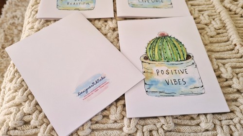 Cards X 4 Set, Cactus Succulents - Picture 9 of 10