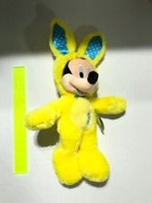 Mickey Mouse Easter Bunny Disney Store 14" Yellow Marshmallow Scented Bunny New