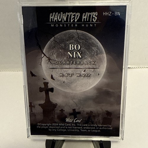 2024 Wild Card Haunted Hits HHZ-BN Bo Nix 4/4 - Picture 2 of 2