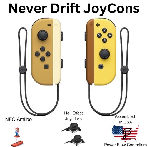Nintendo Switch/OLED Hall Effect Never Drift Wireless JoyCons -With Wrist Straps - Picture 22 of 169