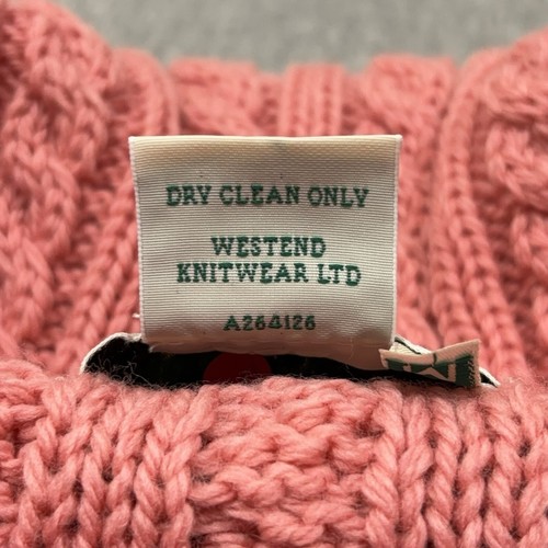 Aran Crafts Cardigan Sweater Women’s Medium Peach 100% Merino Wool 3/4 Sleeve M - Bild 5 von 11