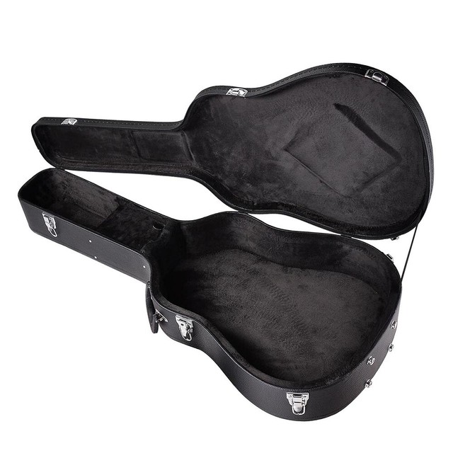 Acoustic Hard Shell Guitar Case 43' Wooden Guitar Carrying Case PU
