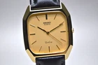 [Near MINT] Vintage Seiko Dolce 5931-5300 Gold Dial Square Quartz Men's JAPAN