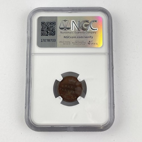 NGC Graded 1844 Great Britain 1/2F 1/2 Half Farthing MS62 MS 62 BN Coin - Picture 3 of 4