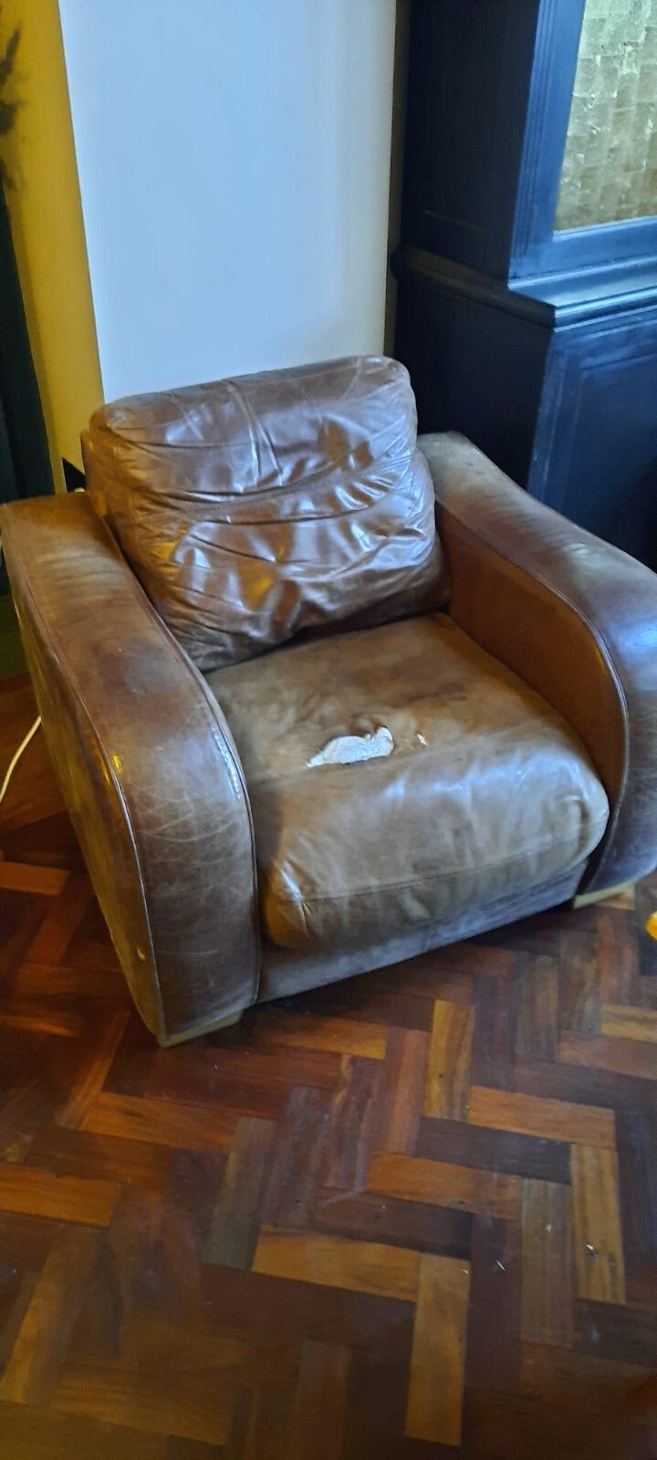 Siren Brown Leather Club chair eBay