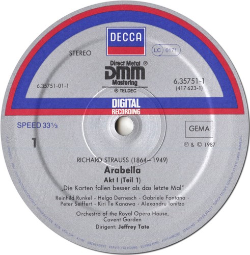 3LP Box Decca 635751 DMM STRAUSS R Arabella TE KANAWA GRUNDHABER DERNESCH TATE - Picture 3 of 3