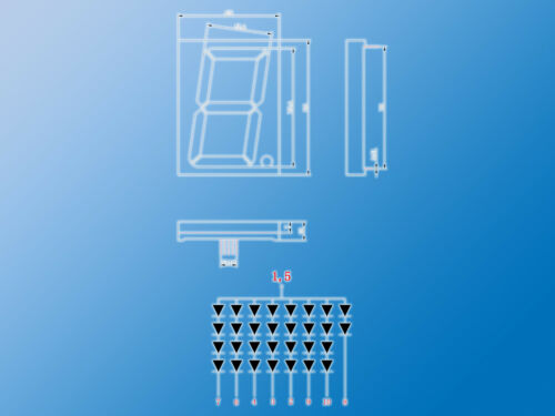 7-Segment Anzeige | Display | Rot | Symbolhöhe 75,6 mm | gem. Anode - Bild 6 von 6