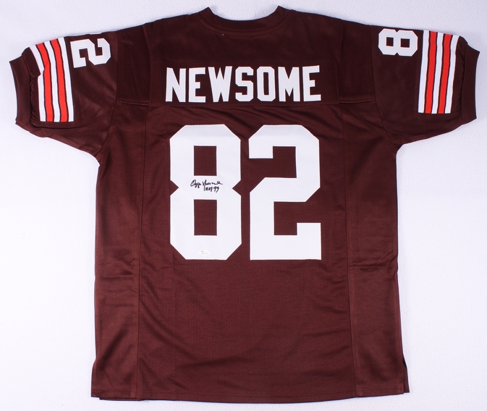 Ozzie Newsome Autographed Signed Cleveland Browns Browns Jersey Inscribed "HOF 99" (JSA COA) 3 Pro Bowl T.E. 