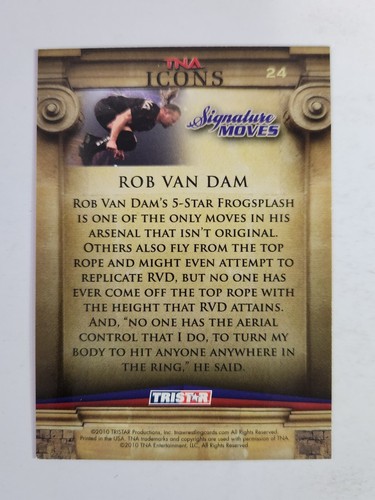2010 TRISTAR TNA ICONS #24 ROB VAN DAM - Picture 2 of 2