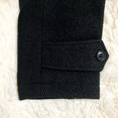 Harris Tweed Black 100% Wool Coat 3/4 Length Mens Medium M 40 Jacket Overcoat - Picture 6 of 12